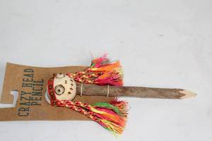 lot 360 image: Crazy Head Wooden Pencil with Colorful Yarn Details