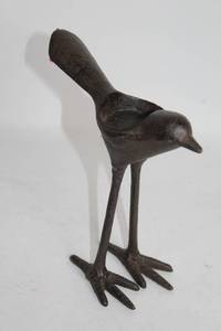 lot 371 image: Cast Iron Bird Sculpture with Rustic Patina