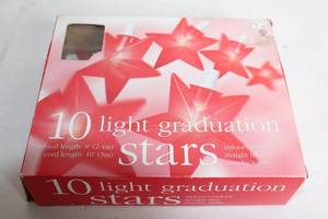 lot 379 image: 10 Light Graduation Star String Lights