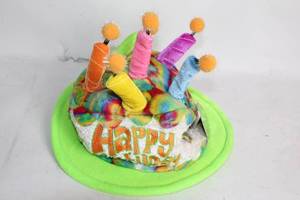 lot 411 image: Colorful Plush Birthday Cake Hat