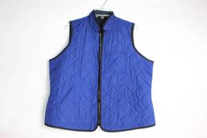 lot 432 image: Set of 2 Quilted Zip-Up Vests - Blue and Black