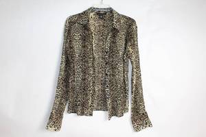 lot 434 image: Blue Diamond Leopard Print Polyester Blouse