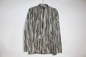lot 446 image: Dana Buchman Womens Black and White Striped Cardigan - Size L