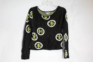lot 451 image: Relish Medium Black Sweater with Geometric Pattern