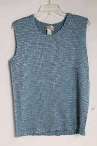lot 453 image: Dressbarn Womens Size 1820 Blue Textured Tank Top