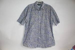 lot 454 image: Tommy Hilfiger XL Blue Floral Short Sleeve Mens Shirt