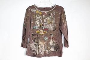 lot 465 image: Flower Ring XL Las Vegas Themed Long Sleeve Shirt