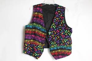 lot 491 image: Colorful Musical Notes and Staff Vest