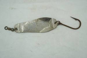 lot 28 image: VintageAntique Hammered Spoon Lure large