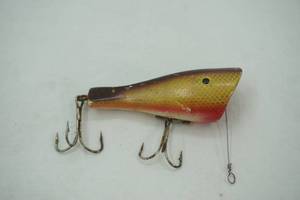 lot 79 image: Vintage Creek Chub Plunker wooden Fishing Lure