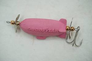 lot 157 image: Vintage rubber Goodyear blimp novelty fishing lure