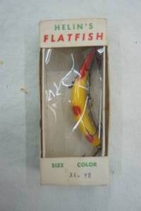 lot 334 image: Vintage Helins Flatfish X4