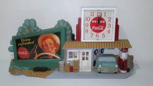 lot 500 image: Coca-Cola, Coke Ice Cold Vintage Replica Clock - Works