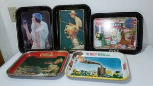 lot 504 image: Coca-Cola, Coke Vintage Serving Trays (5)