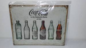 lot 505 image: Coca-Cola, Coke Distinctive Bottle Metal Sign