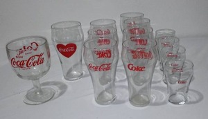 lot 522 image: Coca-Cola, Coke Clear Glass And Red Logo Bell Glasses (13)