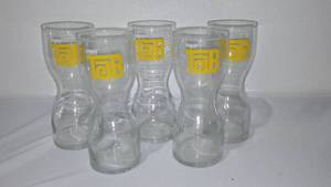 lot 543 image: Vintage Tab Hour-Glass Tumblers (5)