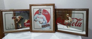 lot 545 image: Coca-Cola, Coke Vintage 1920-1940 Mirror Replicas (3)