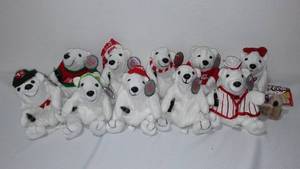lot 548 image: Coca-Cola, Coke Beanie Baby Plush Bears (10)