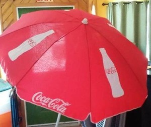lot 584 image: Coca-Cola, Coke  Red Patio Umbrella, New