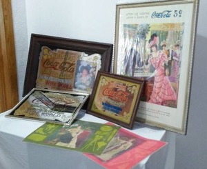 lot 626 image: Coca-Cola, Coke  Vintage Replica Print And Mirrors.