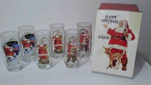 lot 628 image: Coca-Cola, Coke  Santa Coca Cola Tumblers (6) In Original Box, 93761.