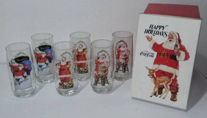 lot 640 image: Coca-Cola, Coke  Santa Coca Cola Tumblers (6) In Original Box, 93761.