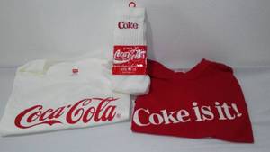 lot 643 image: Coca-Cola, Coke  T-Shirts (2) (Xl), Socks