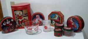 lot 645 image: Coca-Cola, Coke  Snack Bowl And Collectible Tins (8).