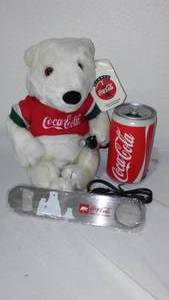 lot 706 image: Coca-Cola, Coke Can Radio, Collectible Opener And Bear.