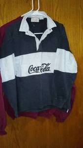 lot 707 image: Coca-Cola, Coke Towels (2), Cloth, Sweatshirt And Long Sleeve. Sweatshirt Xl  All New And Like New.