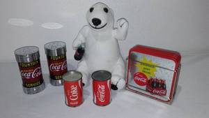 lot 723 image: Coca-Cola, Coke  Vintage SP Set (2), Coasters And Bear.