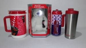 lot 725 image: Coca-Cola, Coke Thermal Cups (3) Collectible Bear