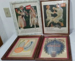 lot 761 image: Coca-Cola, Coke Framed Prints, (4)