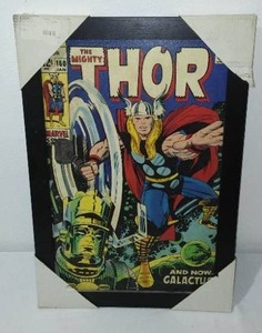 lot 555 image: Framed Thor Dcor Wall Hanger. 13 x 19 in.