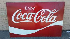 lot 763 image: Vintage Metal Coca-Cola, Coke Sign.