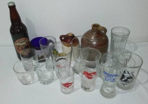 lot 596 image: Olympia, Budweiser, Grain Belt, Monopoly, And More Glasses.
