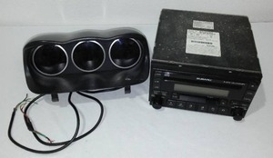 lot 618 image: 2003 Subaru Impreza CD Player Tape Deck and OIl Pressure   Temp Gauges.