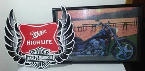 lot 638 image: Miller High Life  Harley Davidson Dcor.