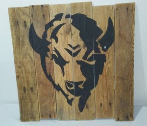 lot 639 image: Wood Bison Wall  Dcor