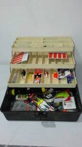 Old Pal / Wood Stream Tackle Box and Tackle.