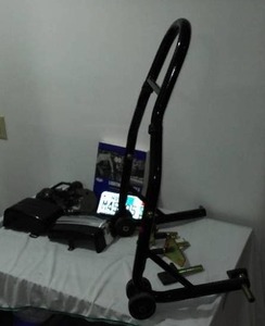 lot 808 image: Motorcycle Bike Stank Forklift and Misc. MC Parts.