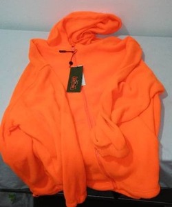 lot 817 image: New Trail Crest Safety  Orange Zip-up Hoodie