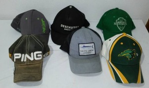 lot 819 image: Hats (6) Bison, Ping, Gold Canyon and More. Fitted and Adjustable Backs. Loc Rm 1