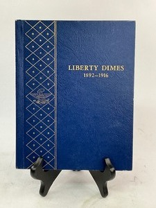 lot 6 image: Nearly Complete 71pc Set of Silver Barber Dimes