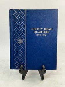 lot 8 image: Very Full 68pc Silver Barber Quarter Book