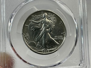 lot 13 image: 1917-S OBV MM Silver Walking Liberty Half Dollar