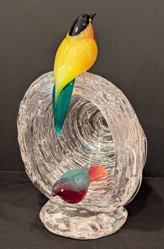 lot 140 image: Large Pino Signoretto Murano Glass Birds Nest