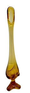 lot 40 image: Mid Century Modern Large Amber Viking Glass 14 Swung Vase
