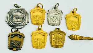 lot 137 image: Vintage Mixed School Track Pendants, Charms and Pin